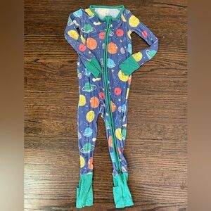 Little Sleepies Planet Print Kids Footie